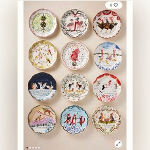 NIB Anthropologie Inslee Farris Menagerie dessert plate